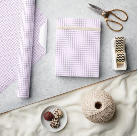Trellis Soft Lila - Wit Cadeaupapier (Crafts)