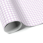 Trellis Soft Lila - Wit Cadeaupapier (Rol Hoek)