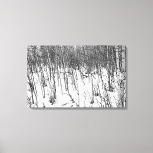 Trembles dans la copie d'art de toile de neige