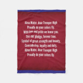 Tremper High School Alma Mater Song Fleece Deken (Voorkant)