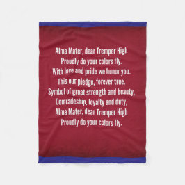 Tremper High School Alma Mater Song Fleece Deken