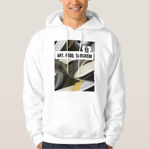 Trend Abstract Art Zwart Wit Goud Hoodie