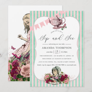 Trend Alice In Wonderland Thee Feestje Sip en Zie Kaart