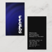 Trend Black Blue White Fitness Carte de visite Spo (Devant / Derrière)