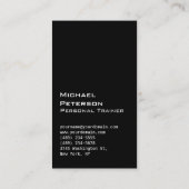 Trend Black Blue White Fitness Carte de visite Spo (Dos)