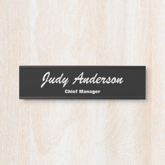 Trend Black Bold Professional ln Modern Elegant Deurbordje (Voorkant)