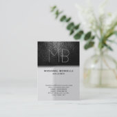 Trend chubby gris cuir attrayant carte de visite (Debout devant)