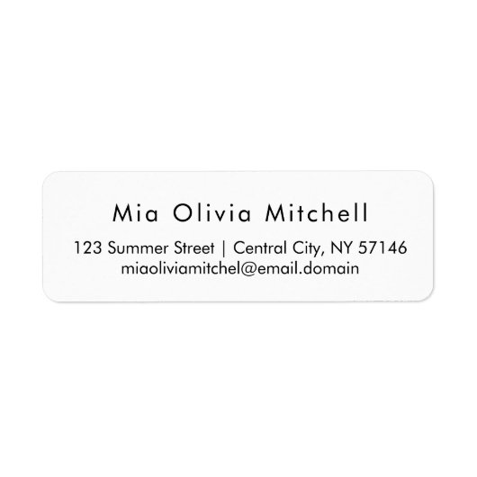 Trend Color Classic Wit Moderne Adresetiketten Etiket (Voorkant)