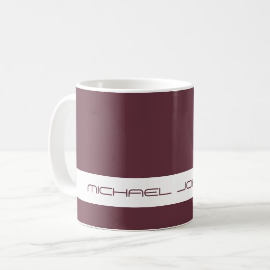 Trend Color Dark Red Wine - Futuristic Name Mug (Devant gauche)