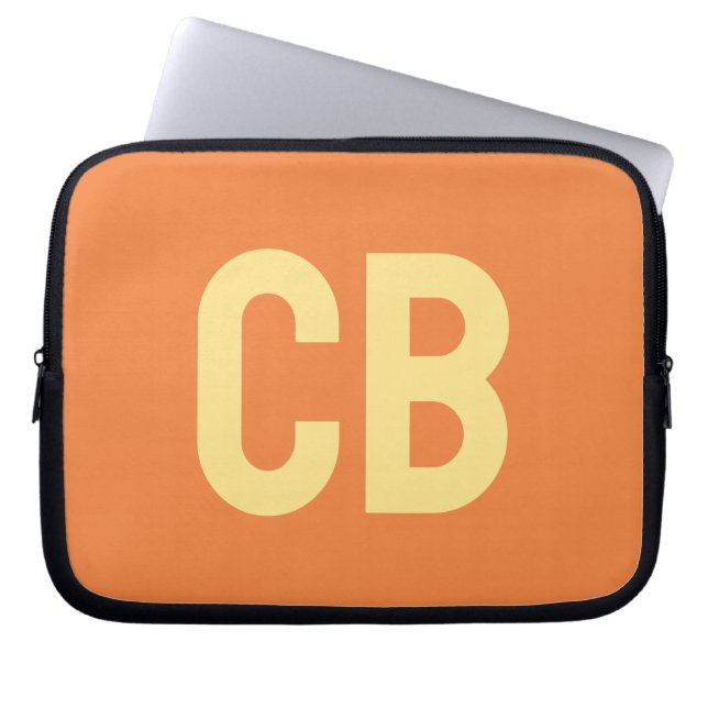 Trend Color Fresh Tangerine-laptophoes Laptop Sleeve (Voorkant)