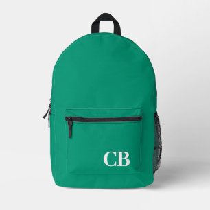 Trend Color - Jade Green Monogram Gedrukte Rugzak