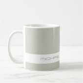Trend Color Light Silver Grey Nom futuriste Mug (Gauche)