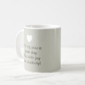 Trend Color Light Silver Grey Nom Positivity Mug (Devant gauche)