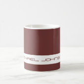 Trend Color Mahogany Brown - Futuristic Name Mug (Centre)