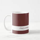 Trend Color Mahogany Brown - Futuristic Name Mug (Gauche)