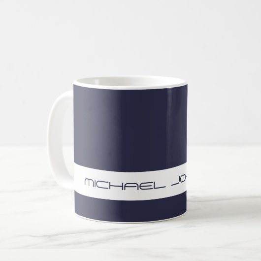 Trend Color Navy Blue - Futuristic Name Mug (Devant gauche)