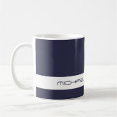 Trend Color Navy Blue - Futuristic Name Mug (Gauche)