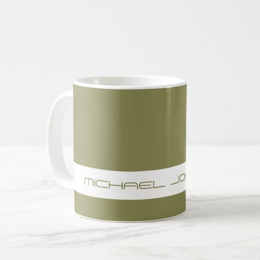 Trend Color Olive Green - Futuristic Name Mug (Devant gauche)