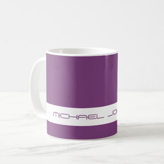 Trend Color Plum Purple - Futuristic Name Mug (Devant gauche)