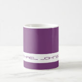Trend Color Plum Purple - Futuristic Name Mug (Centre)