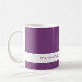 Trend Color Plum Purple - Futuristic Name Mug (Gauche)