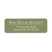 Trend Color Reed Green - Étiquette de adresse mode (Devant)