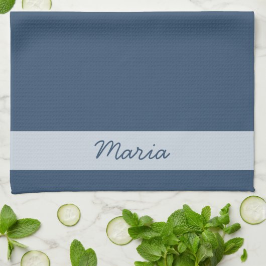 Trend Color Serious Blue Nom Cuisine Serviette (Plié)