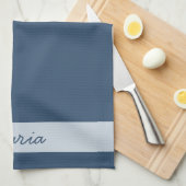 Trend Color Serious Blue Nom Cuisine Serviette (Quart Plié)