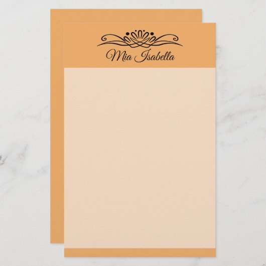 Trend Color Soft Orange Classic Papeterie (Devant / Derrière)