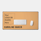 Trend Color Soft Orange Logo Mat du bureau (Clavier et souris)