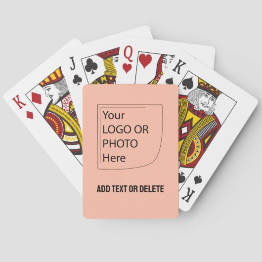 Trend Color Soft Peach Logo Speelkaarten (Achterkant)