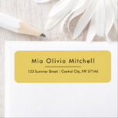 Trend Color Soft Yellow Eenvoudige Adresetiketten Etiket (Insitu)