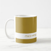 Trend Color Sunny Olive - Futuristic Name Mug (Gauche)