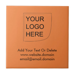 Trend Color - Verse Tangerine Logo keramische Tege Tegeltje