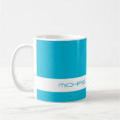 Trend Color Vivid Cyan - Futuristic Name Mug (Gauche)