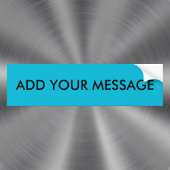 Trend Color Vivid Cyan Message Bumpersticker