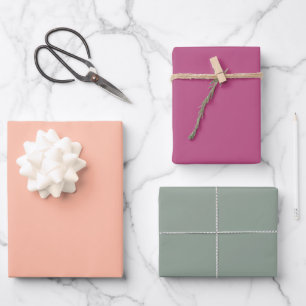 Trend Color - Zachte perzik Mix inpakpapier vellen