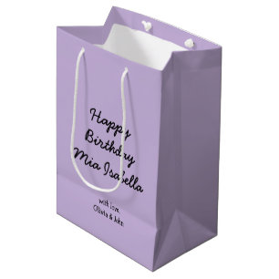 Trend Color - Zachte Violet Custom Medium Gift Bag Cadeauzakje