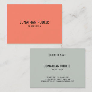 Trend Colors Elegant Moderne Eenvoudige Sjabloon Visitekaartje