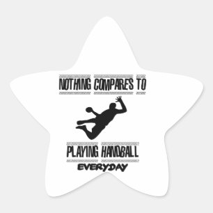 Trend coole handballdesign ster sticker