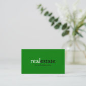 Trend Kantoor Green Real Estate Agent Visitekaartj Visitekaartje (Staand voorkant)
