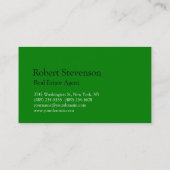 Trend Kantoor Green Real Estate Agent Visitekaartj Visitekaartje (Achterkant)