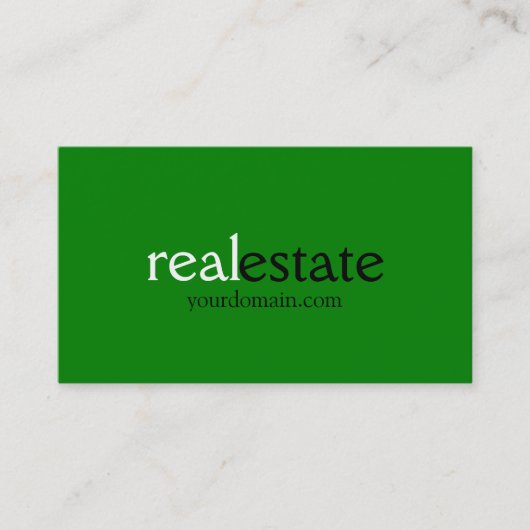 Trend Kantoor Green Real Estate Agent Visitekaartj Visitekaartje (Voorkant)