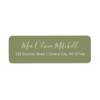 Trend kleur Reed Green Elegant Adresetiketten