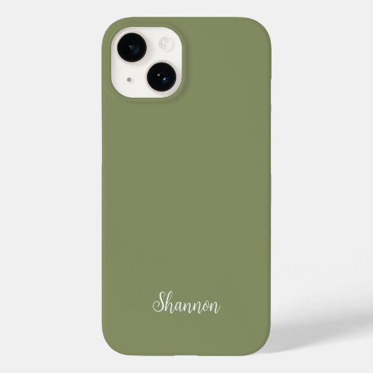Trend Kleur Rood Groen Naam Minimalist Case-Mate iPhone Case (Achterkant)