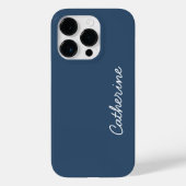 Trend Kleur Serious Blauwe Naam Case-Mate iPhone Case (Achterkant)
