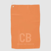 Trend Kleur Verse Tangerine Golf Handdoek (Voorkant)