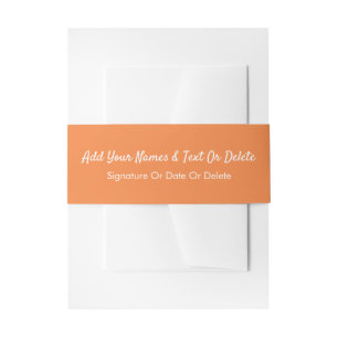 Trend Kleur Verse Tangerine Invitation Belly Band Uitnodigingen Wikkel