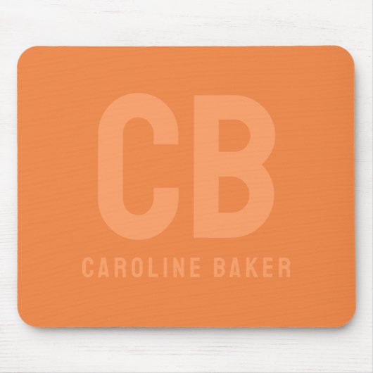 Trend Kleur Verse Tangerine Naam Mousepad Muismat (Voorkant)