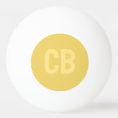 Trend Kleur Zacht Geel Monogram Ping Pong Ball (Achterkant)